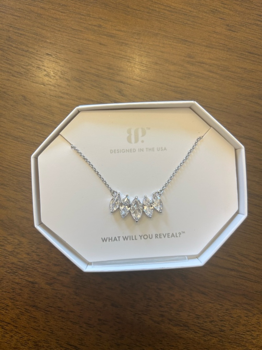 Bomb Party OG Necklace NK57283 The Annalise Necklace CZ on Rhodium